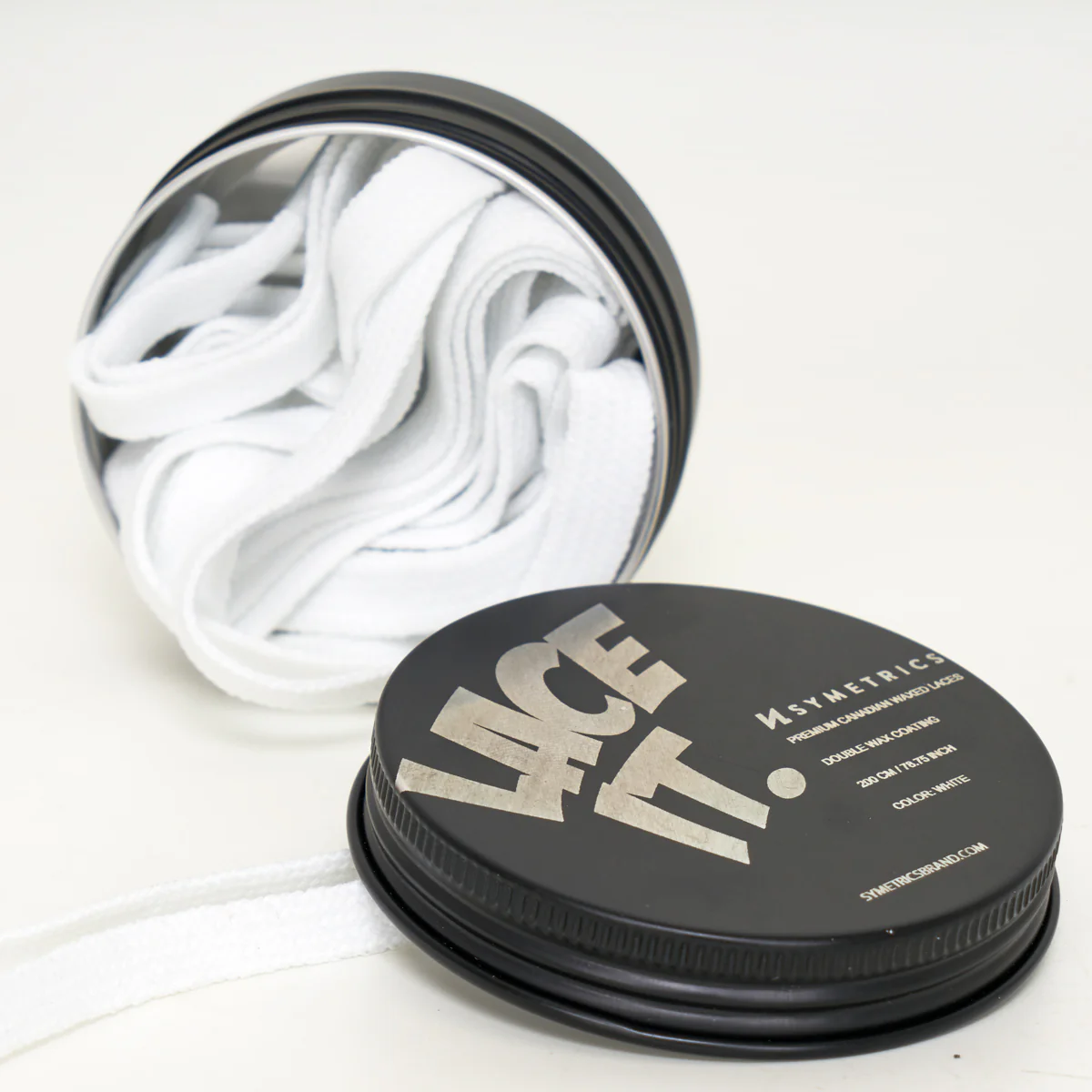 Symetrics Waxed Laces - Black / White - Image 3