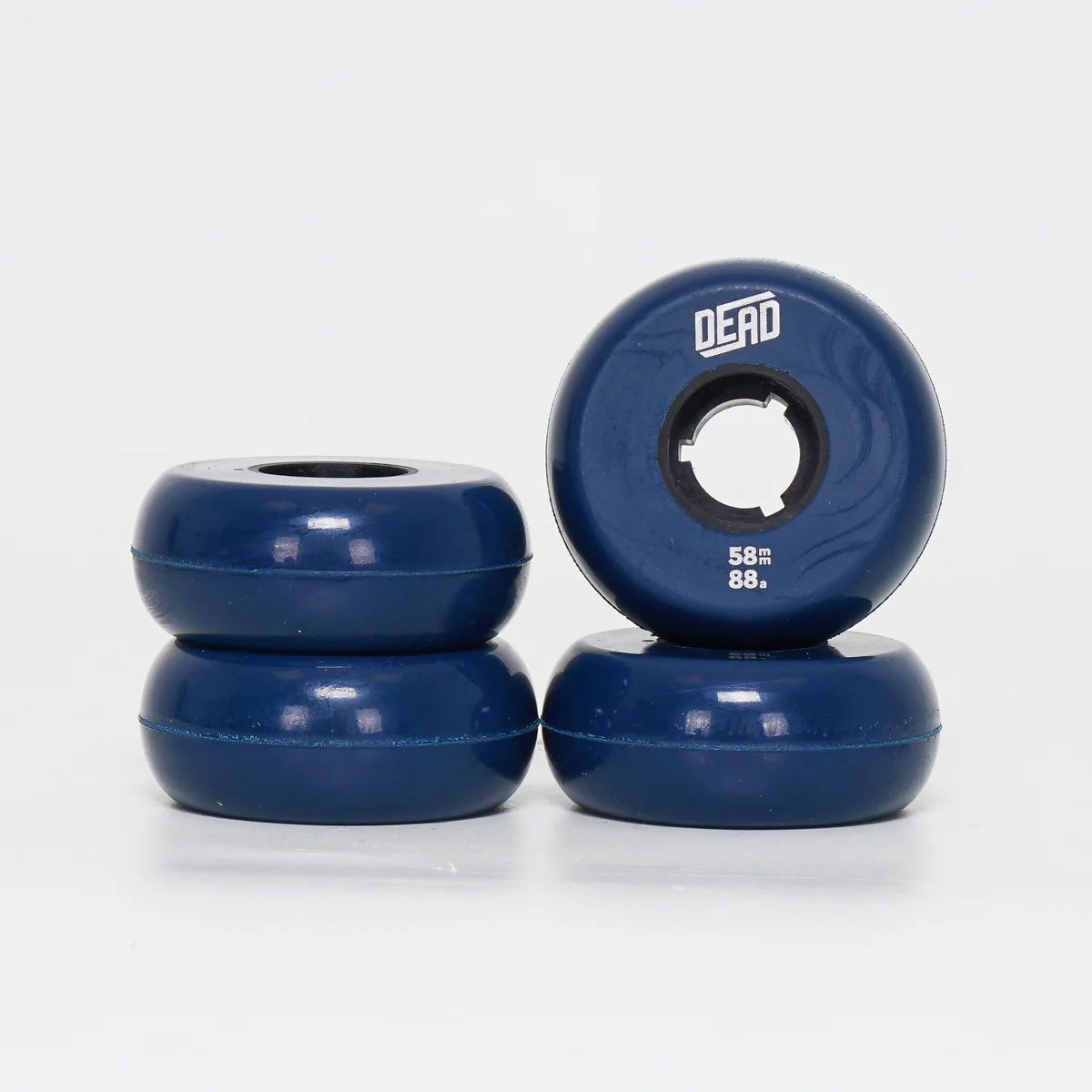 Dead 58mm / 88a Navy Wheels - Silver Ring