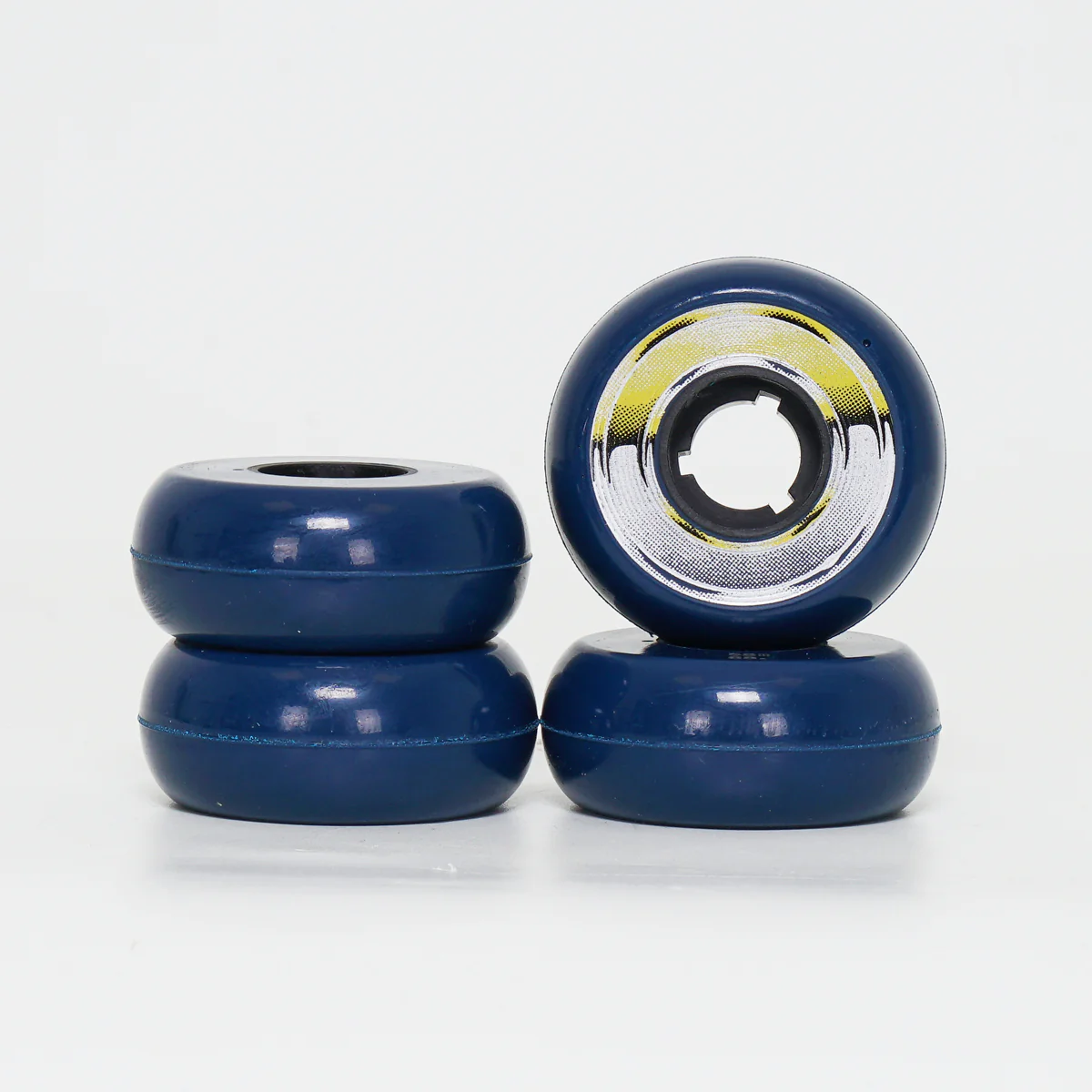 Dead 58mm / 88a Navy Wheels - Silver Ring - Image 2