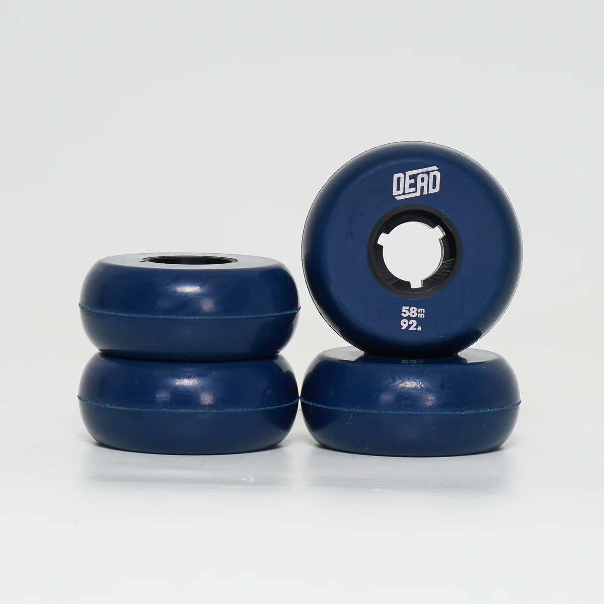 Dead 58mm / 92a Navy Wheels - Silver Ring