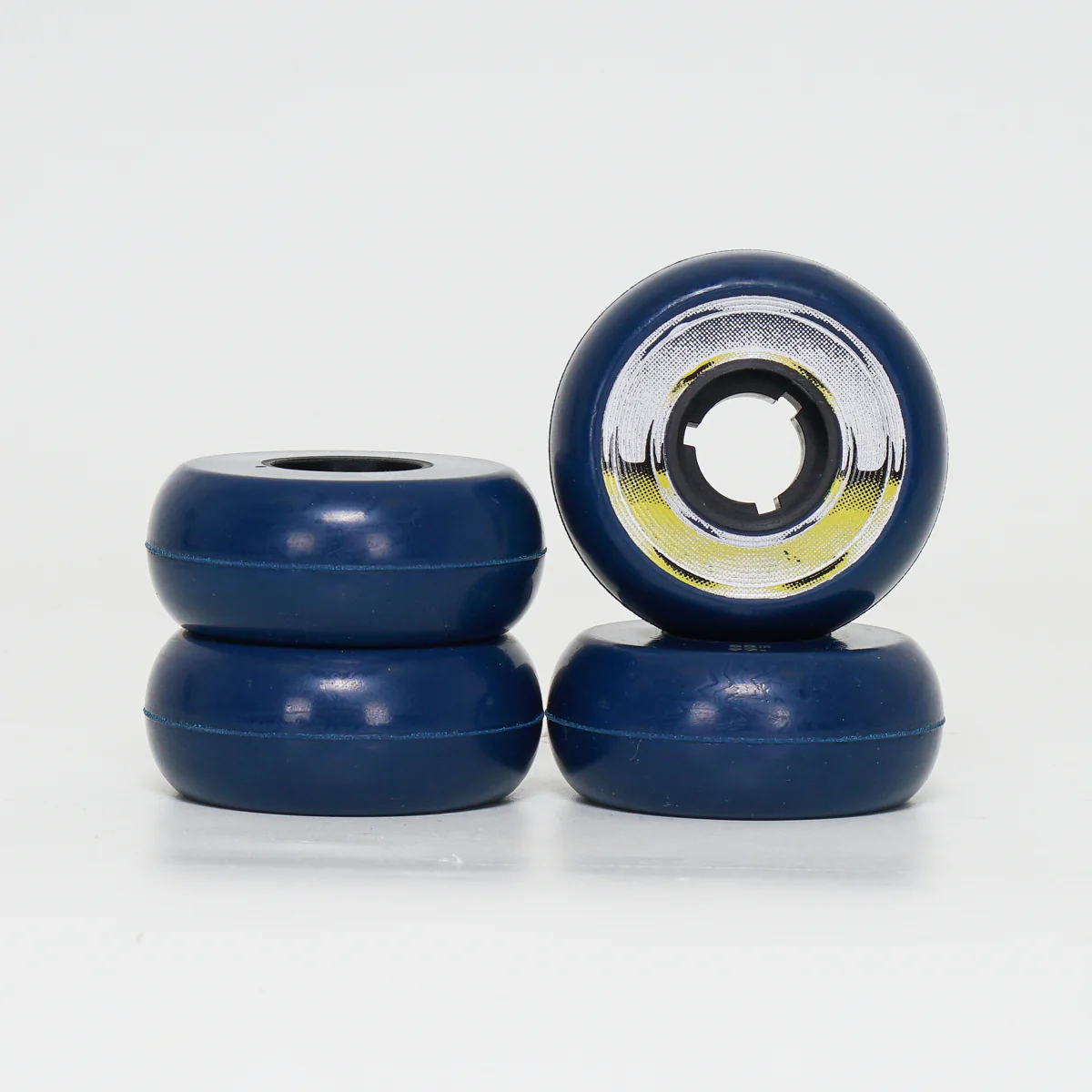 Dead 58mm / 92a Navy Wheels - Silver Ring - Image 2