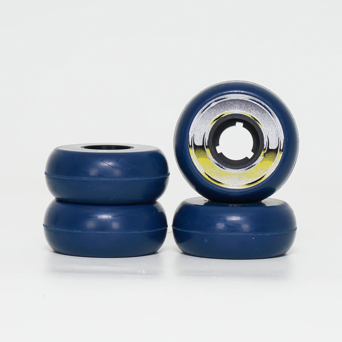 Dead 58mm / 95a Navy Wheels - Silver Ring - Image 2