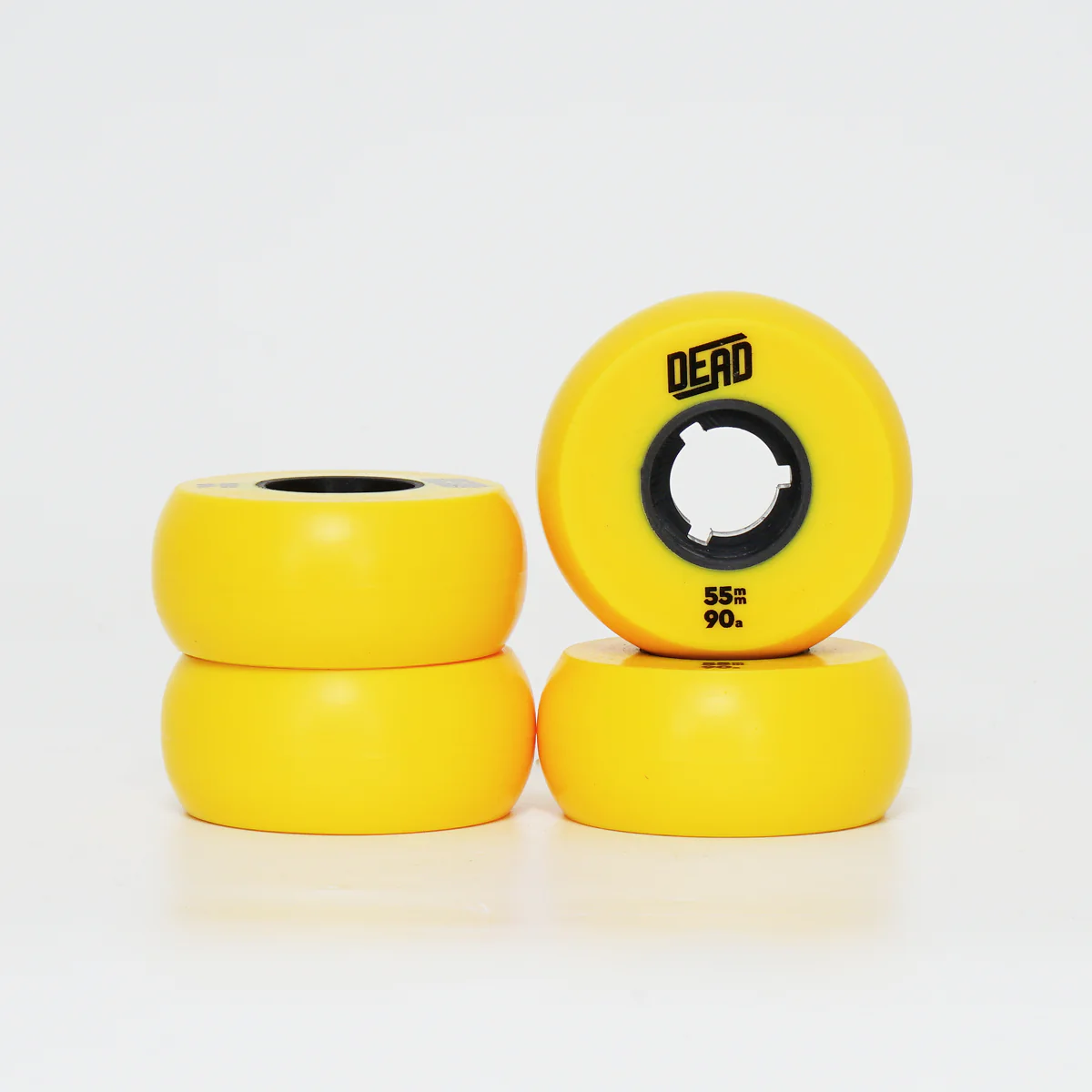 Dead 55mm / 90a Yellow Wheels - Silver Ring