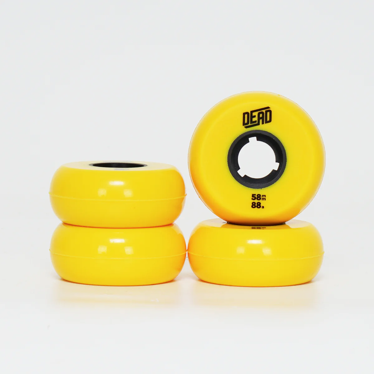 Dead 58mm / 88a Yellow Wheels - Silver Ring