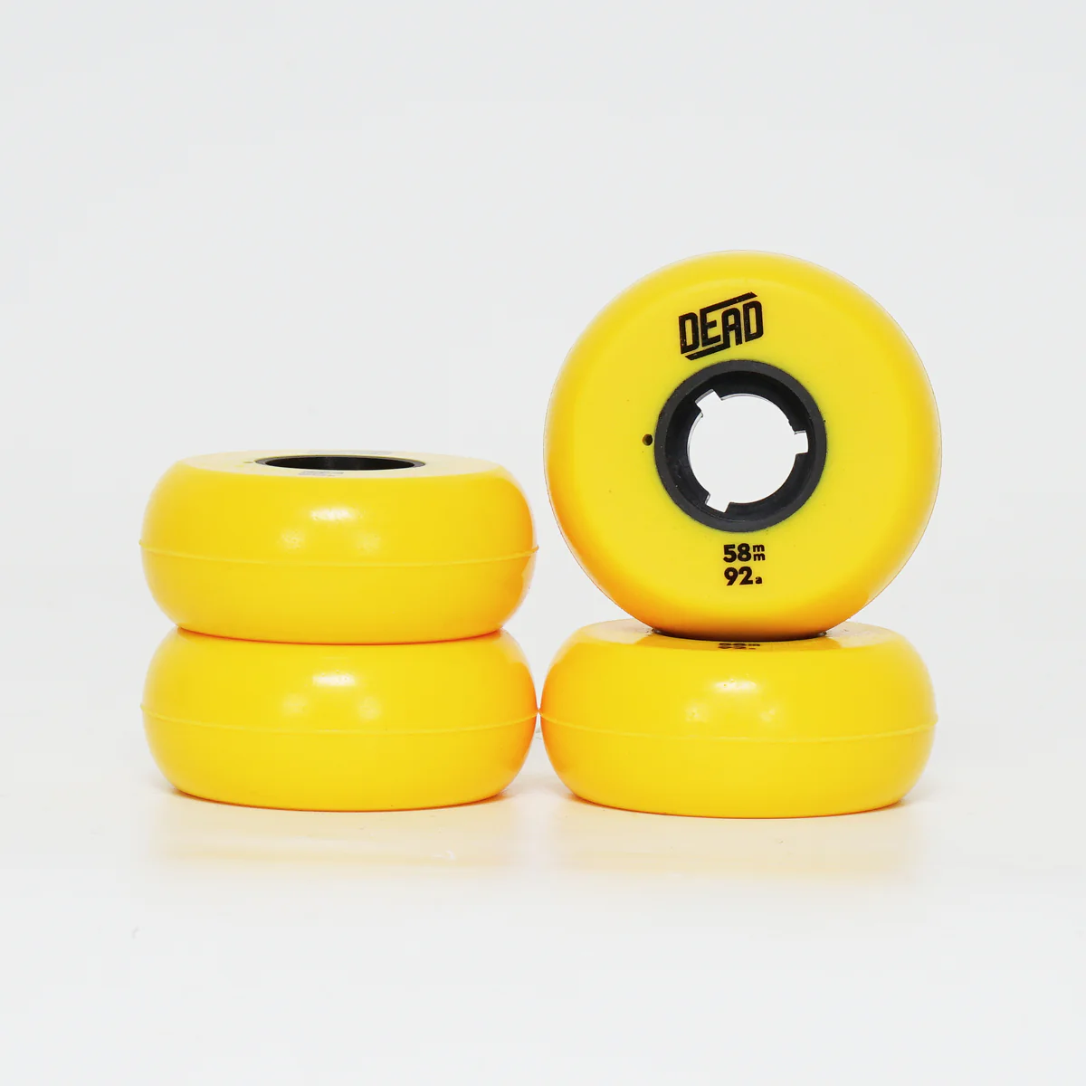 Dead 58mm / 92a Yellow Wheels - Silver Ring