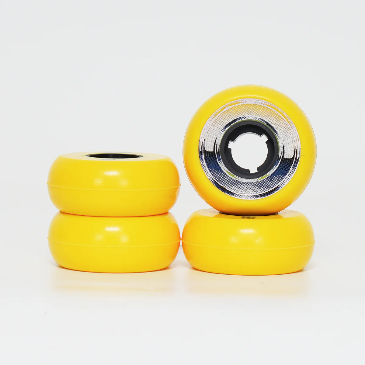 Dead 58mm / 92a Yellow Wheels - Silver Ring - Image 4