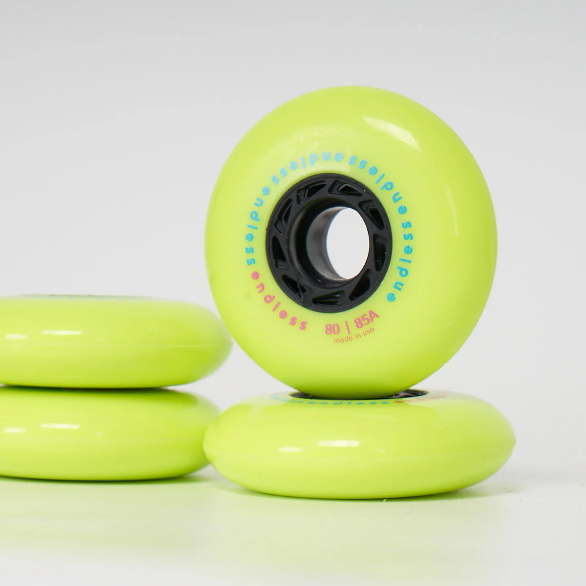 Endless 80mm / 85a Wheels - Neon Yellow - Image 2