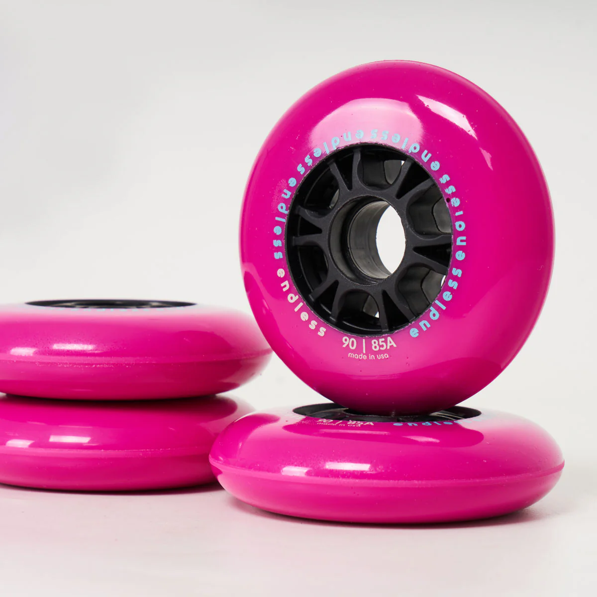 Endless 90mm / 85a Wheels - Neon Pink - Image 2