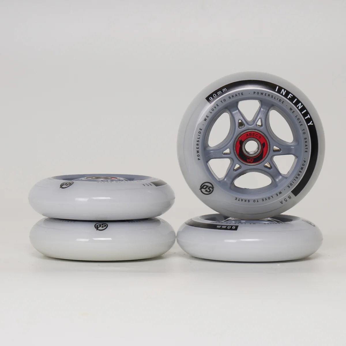 Powerslide Infinity 90mm Wheels w/Wicked Bearing - 4 Set