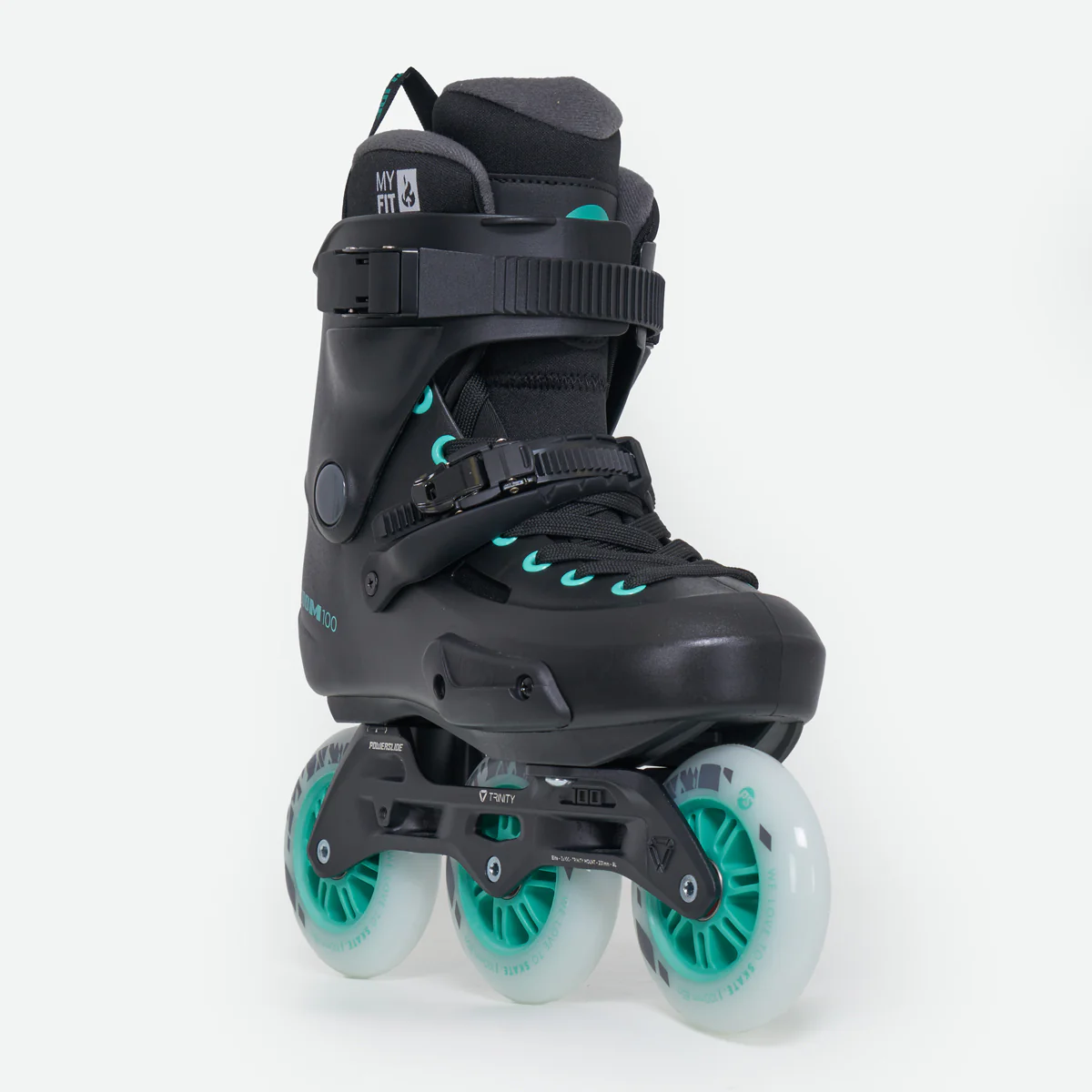 Powerslide Zoom Pro 100 Skates — Black / Mint - Image 2