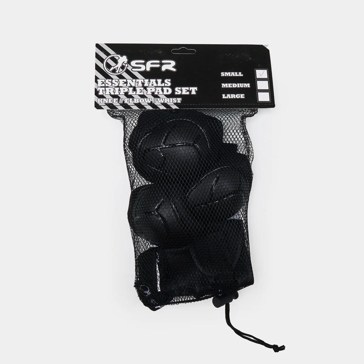 SFR 'Essentials' Youth Kids Triple Pad Set - Black - Image 4